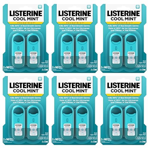 Listerine Pocketmist Oral Care Mist, Cool Mint, 0.26 fl. oz/7.7 mL x 2 - Image 17