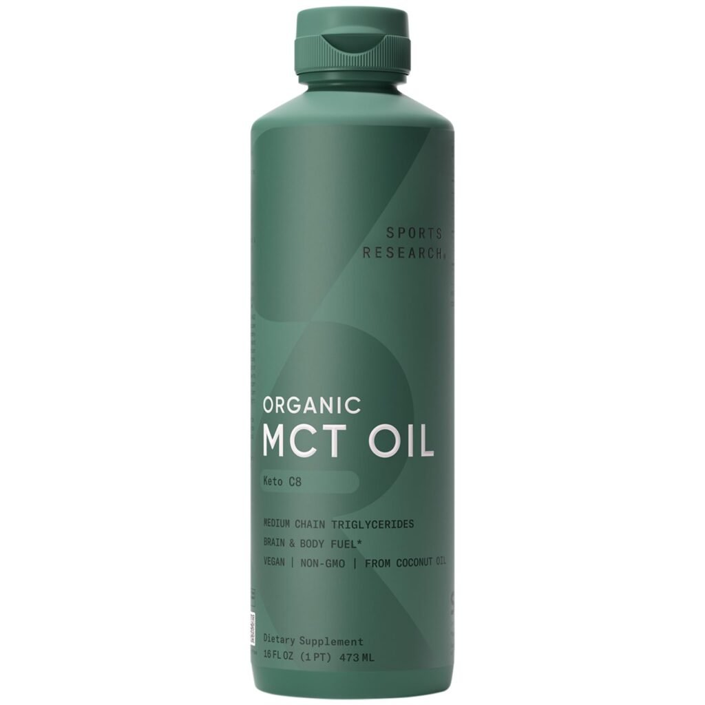 Sports Research® Keto C8 Organic Coconut MCT Oil 16oz, Unflavored