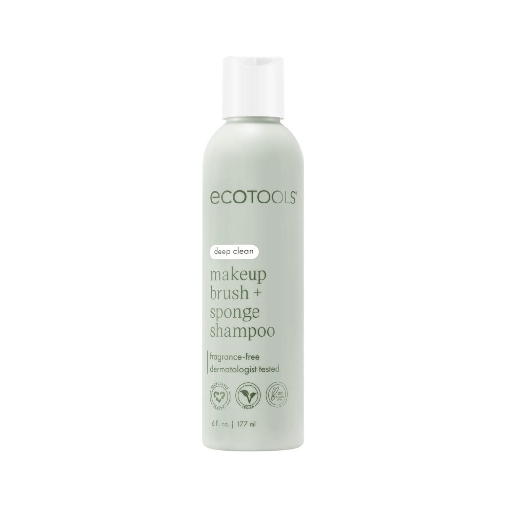 EcoTools Cleanser Shampoo Makeup Brush Cleaner, Fragrance-Free, 6 Fl Oz