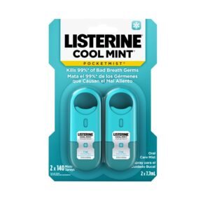 Listerine Pocketmist Oral Care Mist, Cool Mint, 0.26 fl. oz/7.7 mL x 2
